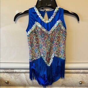 Blue Sequin Kids Costume
